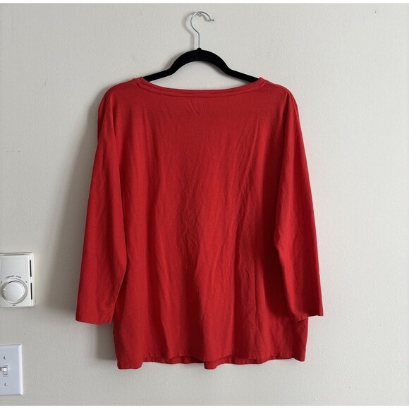 Boden Large US12 A Cup of Tea and My Supersoft‎ Cotton Shirt 3/4 Sleeve Preppy - Picture 5 of 5